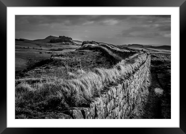 The Roman Wall Framed Mounted Print by John Malley