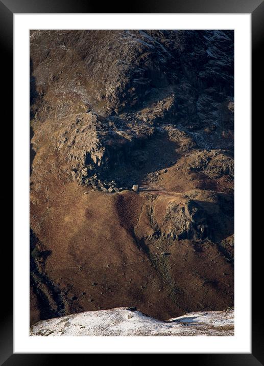 Cam Crag Ridge Framed Mounted Print by John Malley