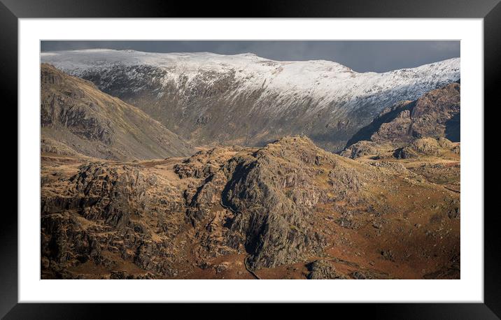 Wintery Lake District Framed Mounted Print by John Malley