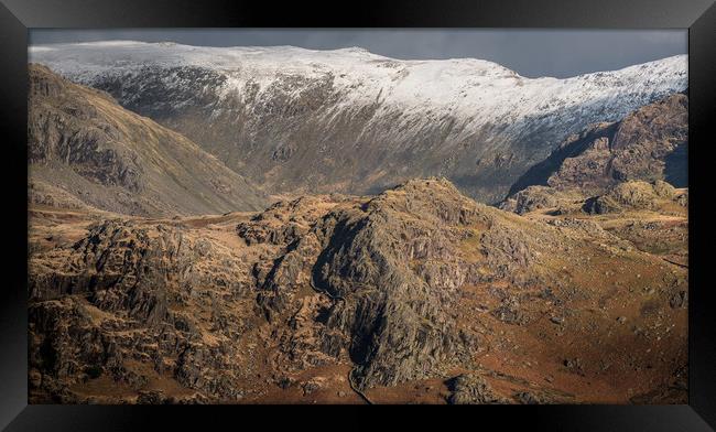 Wintery Lake District Framed Print by John Malley
