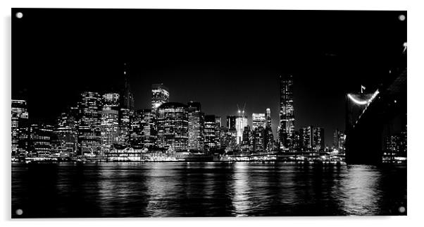 Lower Manhattan Skyline Acrylic by peter tachauer
