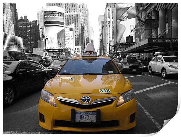 Taxi! Print by peter tachauer