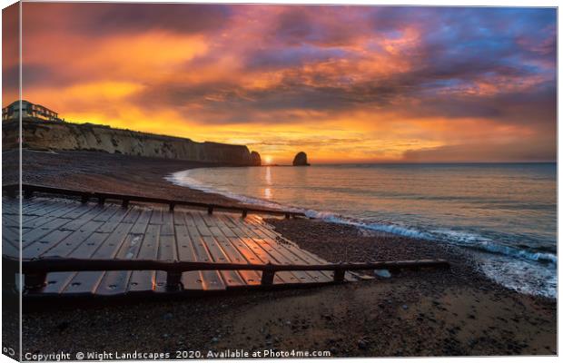 Freshwater Bay Sunrise Canvas Print by Wight Landscapes