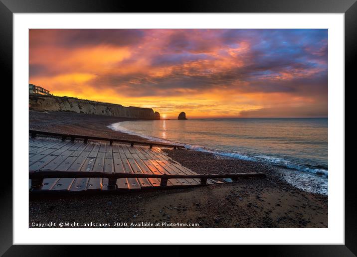 Freshwater Bay Sunrise Framed Mounted Print by Wight Landscapes