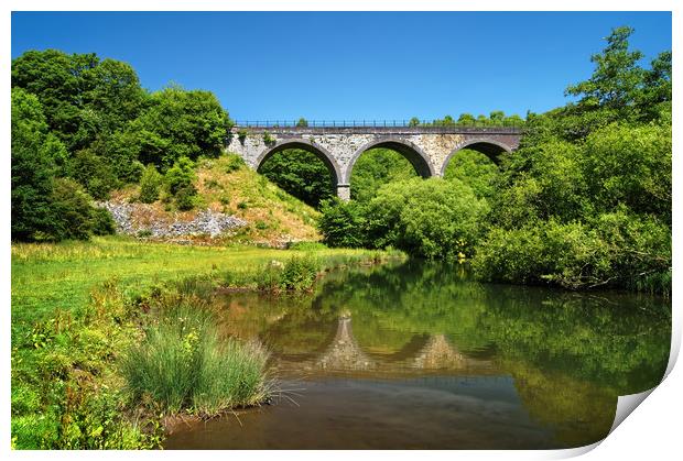 Headstone Viaduct & River Wye, Monsal Dale         Print by Darren Galpin