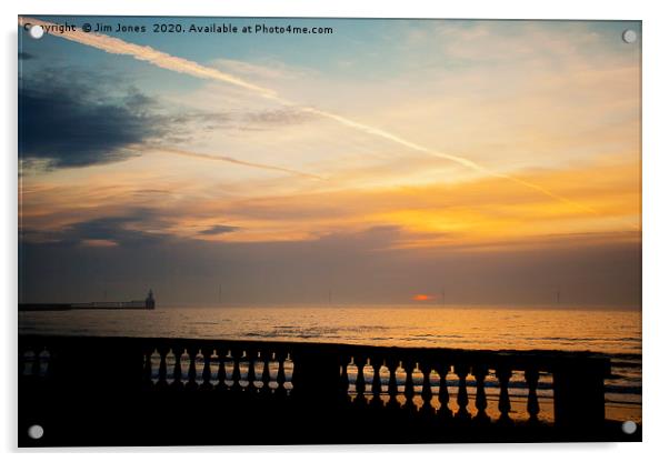 Sunrise from the Promenade at Blyth (2) Acrylic by Jim Jones