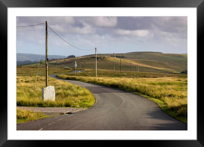 Welsh mountain road Framed Mounted Print by Leighton Collins