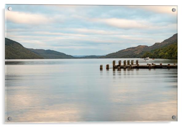 Loch Lomond Tarbet Jetty Acrylic by Dave Collins