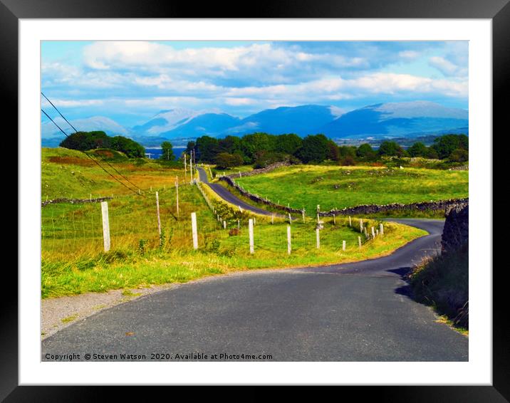 The Road to Achnacroich Framed Mounted Print by Steven Watson