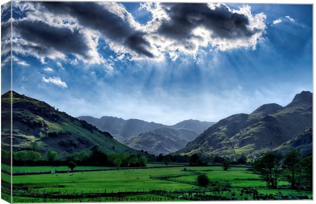 Langdale Valley Canvas Print by Alan Simpson
