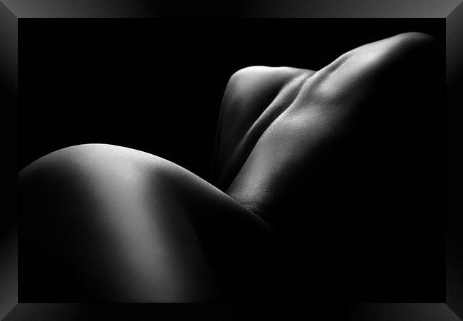 Nude woman bodyscape 61 Framed Print by Johan Swanepoel