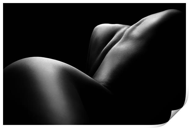Nude woman bodyscape 61 Print by Johan Swanepoel