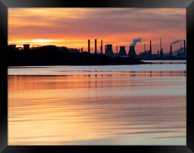 Grangemouth, Firth of Forth, Scotland Framed Print by Dave Collins