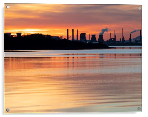 Grangemouth, Firth of Forth, Scotland Acrylic by Dave Collins
