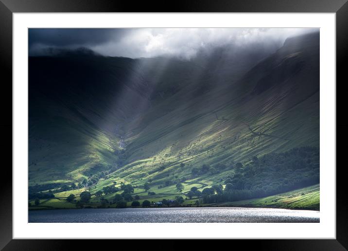 Lingmell Gill Passage to the Scafells Framed Mounted Print by John Malley