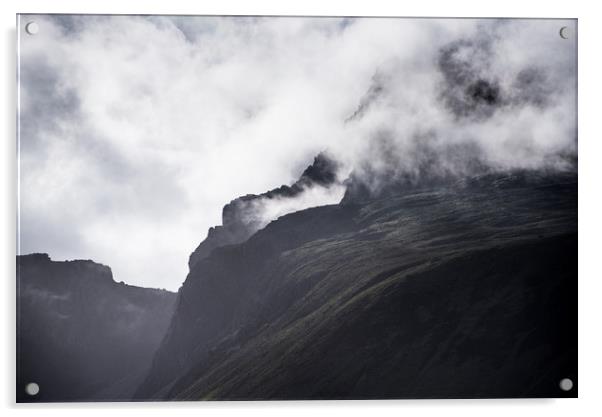 Moody Mountains Acrylic by John Malley