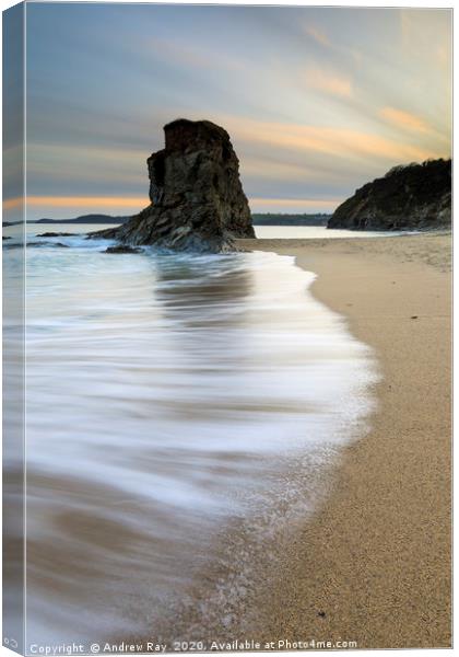 Evening at Carlyon Bay Canvas Print by Andrew Ray