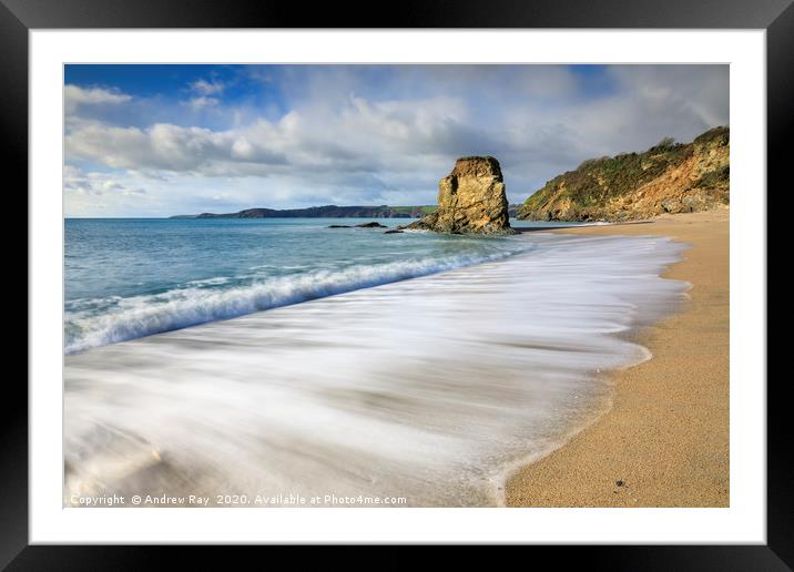 Carlyon Bay Beach Framed Mounted Print by Andrew Ray