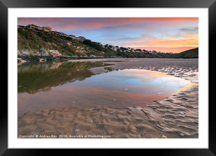 The Gannel at sunrise Framed Mounted Print by Andrew Ray