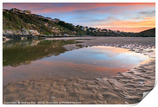 The Gannel at sunrise Print by Andrew Ray