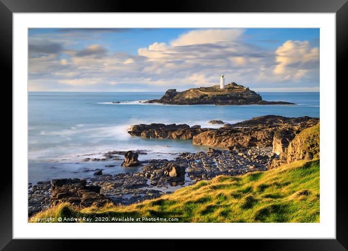 Cliff view (Godrevy) Framed Mounted Print by Andrew Ray