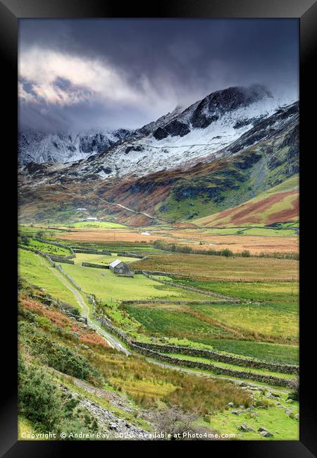 Nant Ffrancon Valley view Framed Print by Andrew Ray