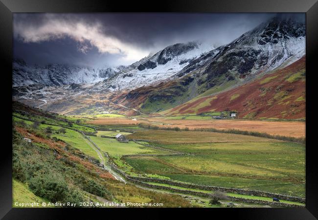 Nant Ffrancon Valley Framed Print by Andrew Ray