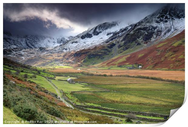 Nant Ffrancon Valley Print by Andrew Ray