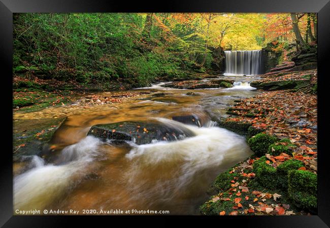 Waterfall (Nant Mill) Framed Print by Andrew Ray