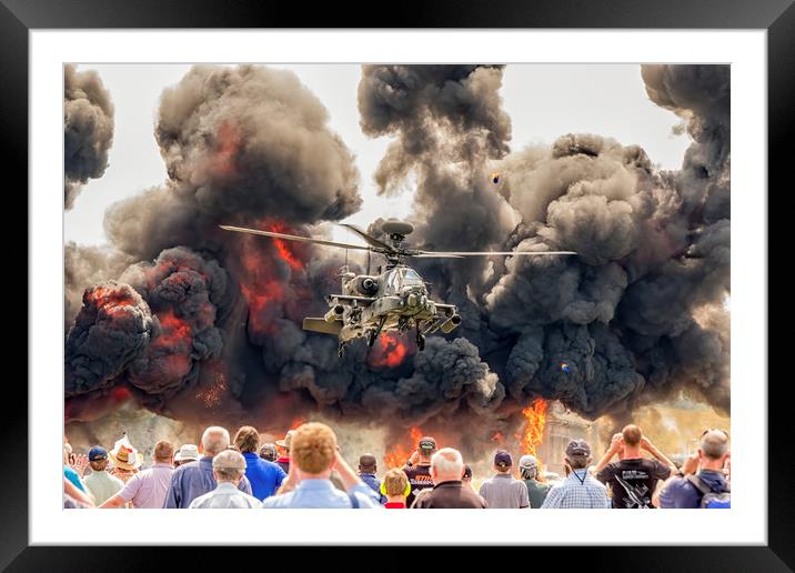 Apache Attack Helicopter Framed Mounted Print by Shaun Davey