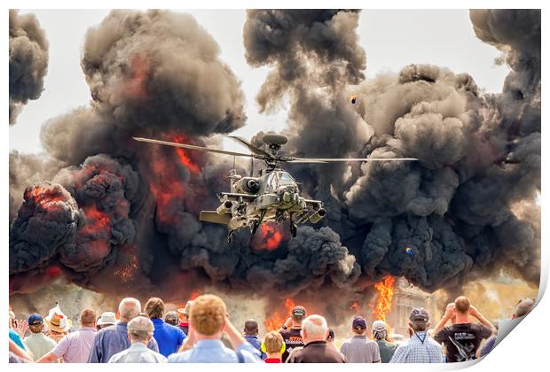Apache Attack Helicopter Print by Shaun Davey