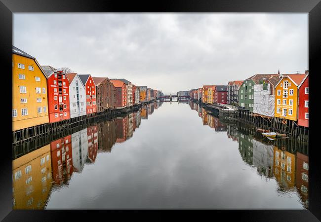 Trondheim, Norway Framed Print by Dave Collins