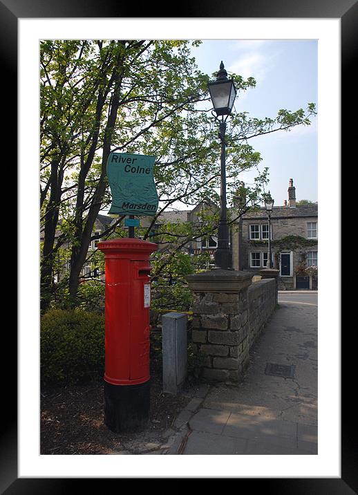 Postbox at Marsden Framed Mounted Print by JEAN FITZHUGH