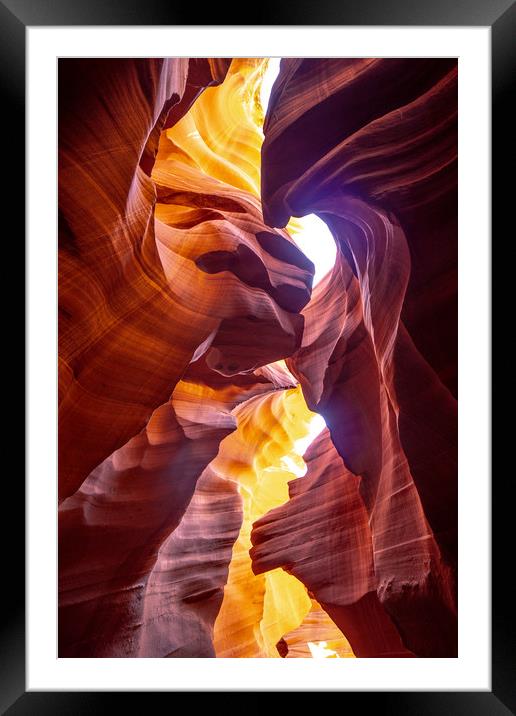 Famous Antelope Canyon in Ariziona Framed Mounted Print by Erik Lattwein