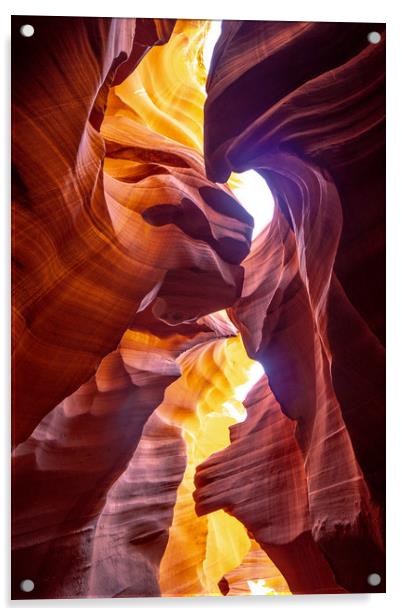Famous Antelope Canyon in Ariziona Acrylic by Erik Lattwein