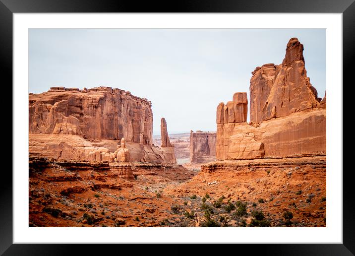 Arches National Park in Utah - famous landmark Framed Mounted Print by Erik Lattwein
