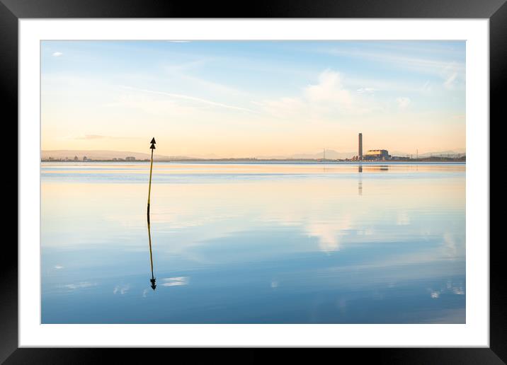 The Firth of Forth, with a distant Longannet Power Framed Mounted Print by Dave Collins