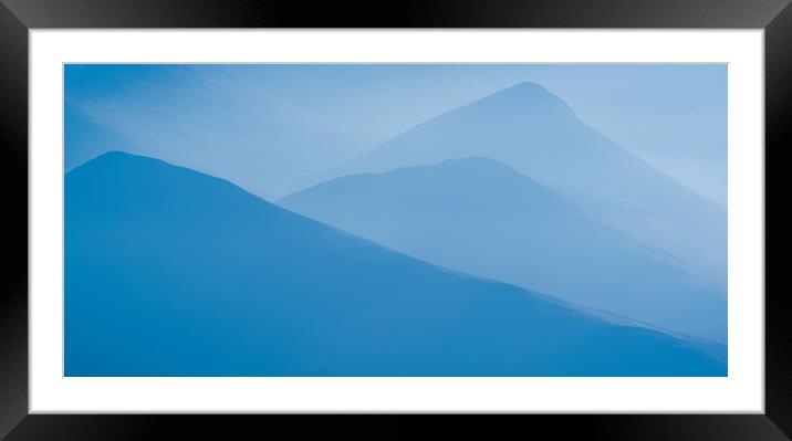 The Blue Ridged Mountains Framed Mounted Print by John Malley
