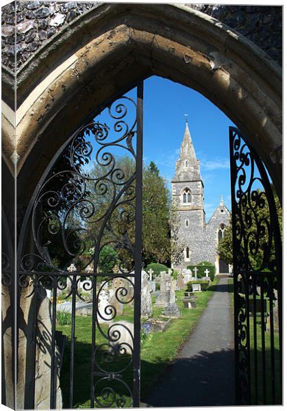 St Peters Marlow Canvas Print by Chris Day