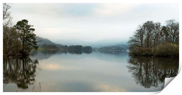 A Calm Evening on Windermere Print by John Malley