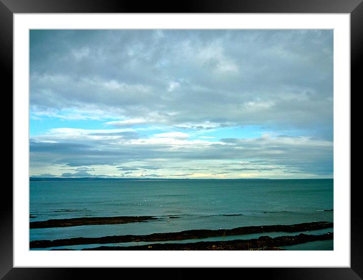 The North Sea From St Andrews Framed Mounted Print by Sian Davies