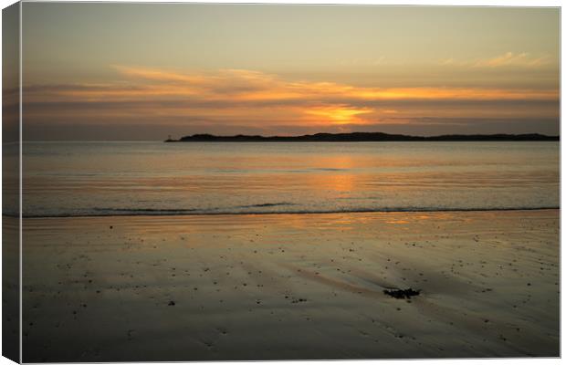 Instow beach sunset Canvas Print by Tony Twyman
