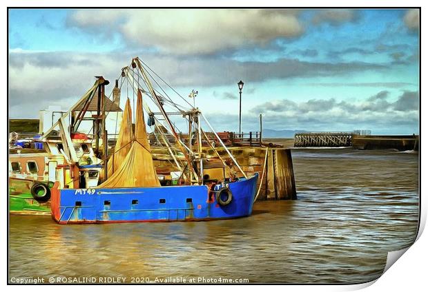 "Fishing boat Maryport" Print by ROS RIDLEY