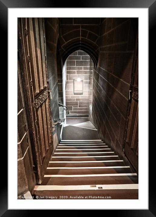 Stairway Framed Mounted Print by Jan Gregory