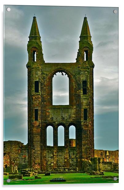 St Andrews Cathedral Acrylic by Sian Davies