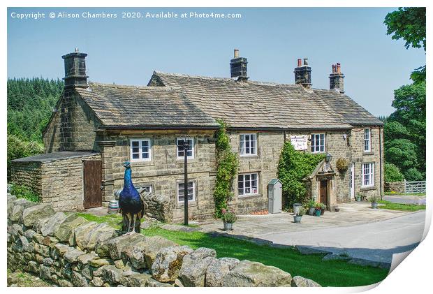 The Strines Inn Print by Alison Chambers