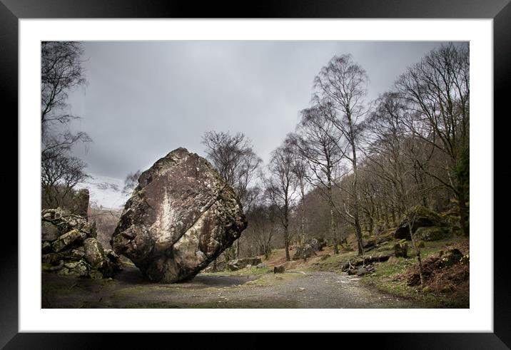 The Bowderstone .. sans Ladder Framed Mounted Print by John Malley