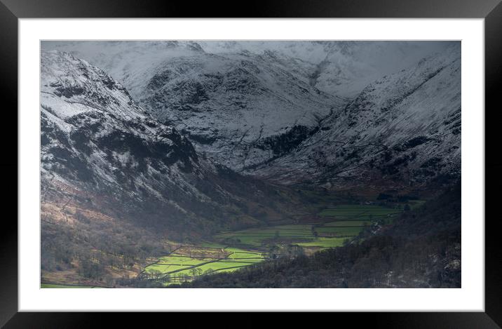 A Winter in Seathwaite Framed Mounted Print by John Malley