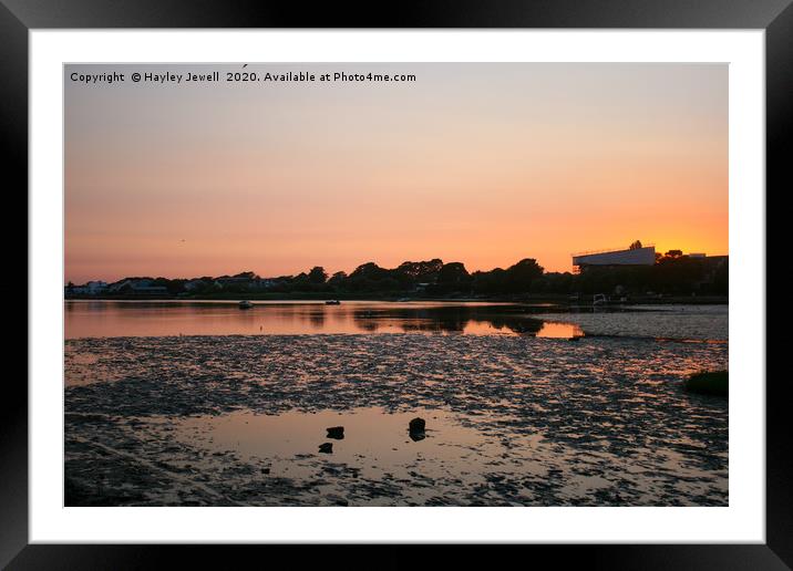 Sunset over Mudeford Quay Framed Mounted Print by Hayley Jewell