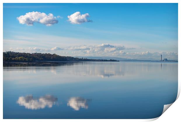 Clouds over the Firth of Forth Print by Dave Collins